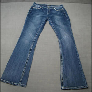 Shyanne Embellished Jeans - Size 32x32 Womens Denim Western Aztec Thick Stitch